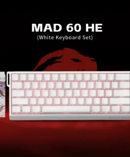 Alternative view of Madlions професионална геймърска механична клавиатура Professional Gaming Mechanical Keyboard MAD 60 HE RGB - 1K, Magnetic Amber Pro Switches - White