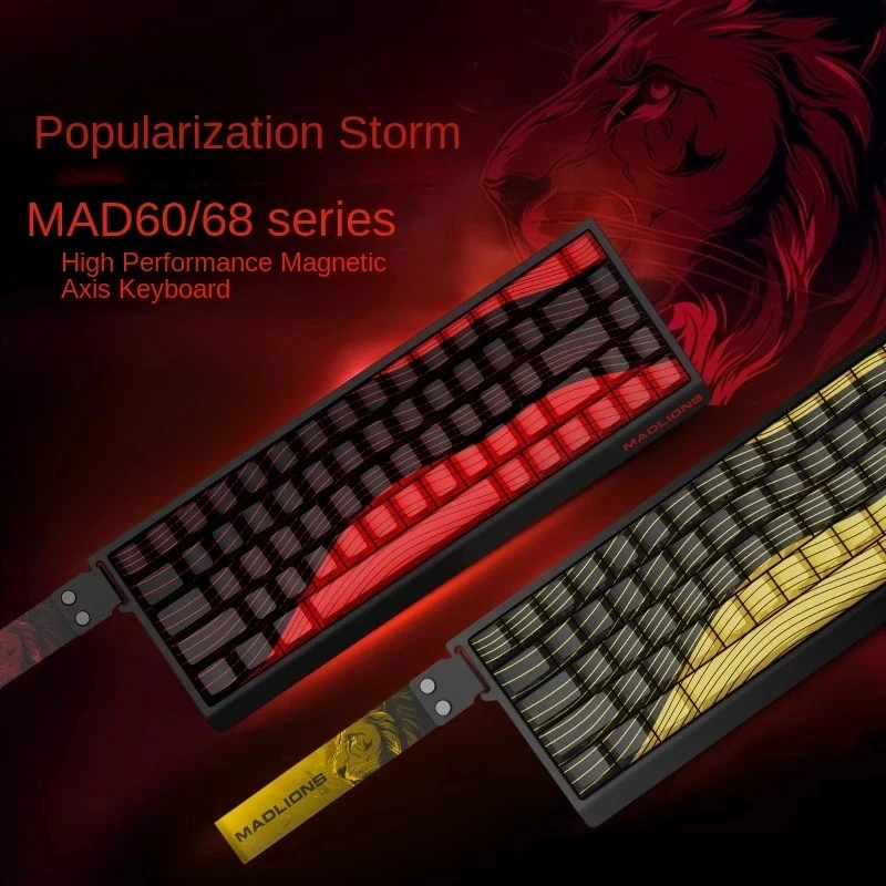 Madlions професионална геймърска механична клавиатура Professional Gaming Mechanical Keyboard MAD 68 HE Flagship V2 - 8K, Magnetic Amber Pro Switches - White - Image 3