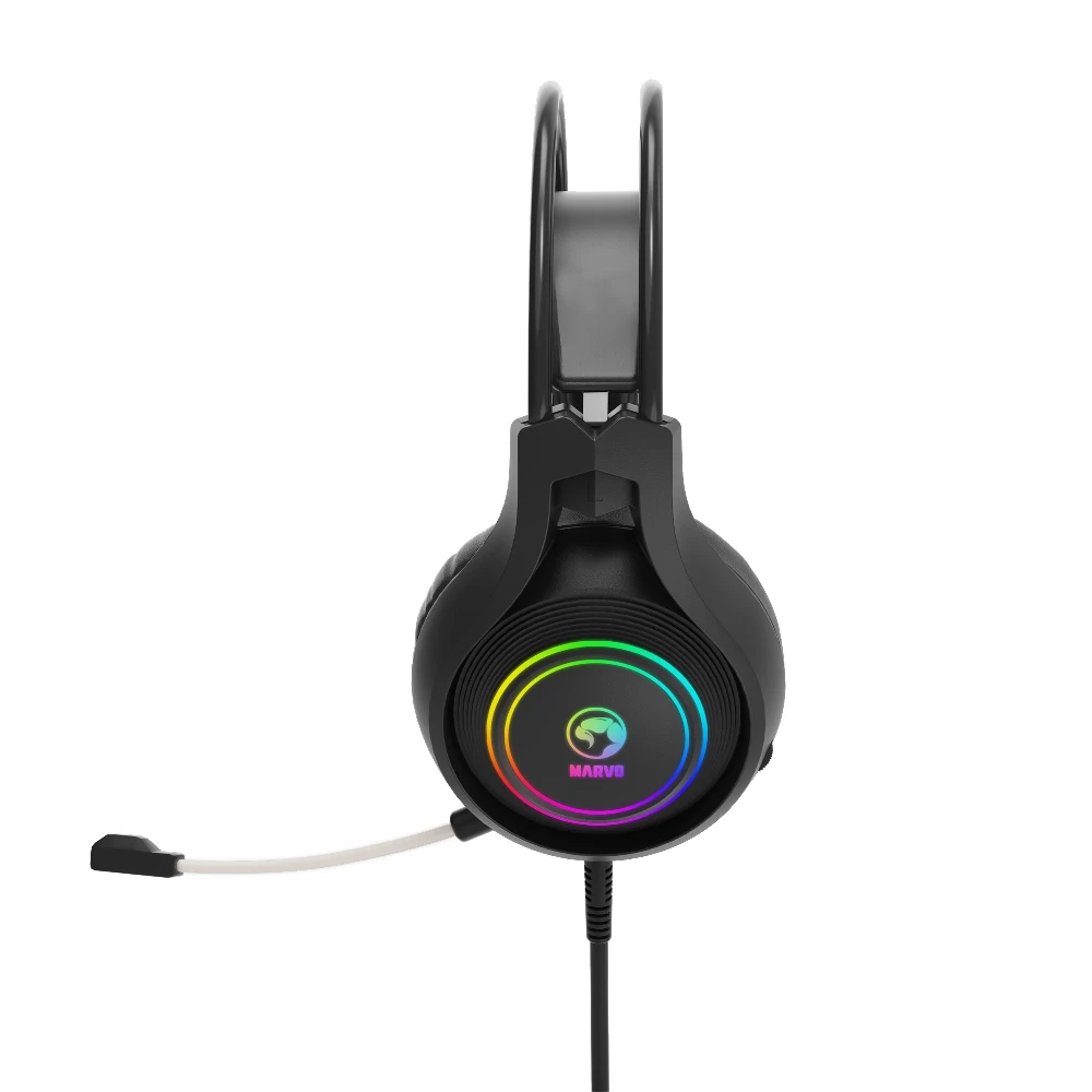 Marvo Геймърски слушалки Gaming Headphones HG8921 - 50mm, USB, RGB - MARVO-HG8921 - Image 2