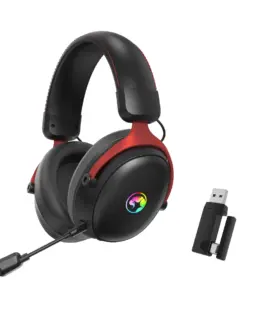 Alternative view of Marvo безжични геймърски слушалки Gaming Headphones Tactic X Pro - Bluetooth, 2.4G, 7.1, RGB - MARVO-HG9076W