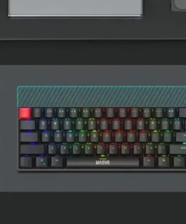 Marvo механична геймърска клавиатура Gaming Mechanical keyboard Saber 61 KG933G White – 61 keys