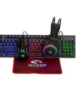 Marvo Геймърски комплект Gaming COMBO Loot 40 CM416 4-in-1 - Keyboard Headset Mouse Mousepad -