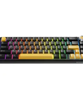 Alternative view of Marvo безжична механична геймърска клавиатура Wireless Gaming Mechanical keyboard Titan 65 - KG984W Black - Banana Crystal [Linear]