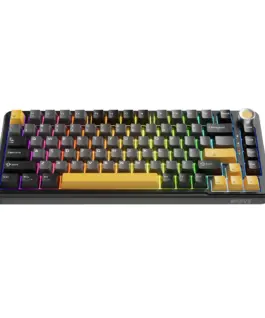 Alternative view of Marvo безжична механична геймърска клавиатура Wireless Gaming Mechanical keyboard Titan 75 - KG985W Black - Banana Crystal [Linear]