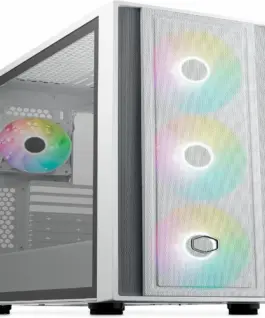 Кутия за компютър CoolerMaster MasterBox 600 - White ARGB