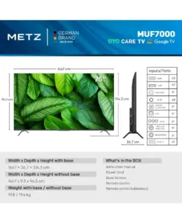 METZ Телевизор 75" UHD LED SMART TV