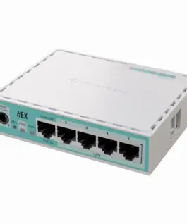 Alternative view of Рутер MikroTik 10/100/1000Mbit, PoE, RAM - 512 MB, USB - А, RouterOS v7, License level 4