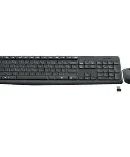 Alternative view of Kомплект безжични клавиатура с мишка Logitech MK235, Тъмносив