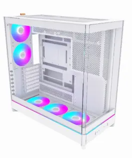 Alternative view of Montech кутия Case ATX - HS02 PRO (W) - 5 x 120 mm ARGB Fans, USB-C, Black
