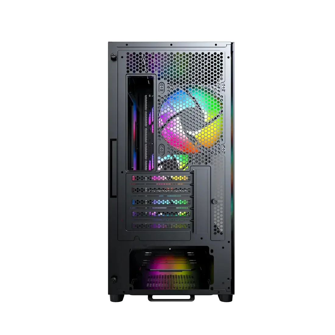 Montech кутия Case mATX - X5M (B) - 4 x 120 mm A-RGB, USB-C - Image 90