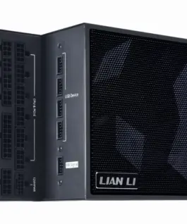 Alternative view of Захранващ блок Lian Li EDGE EG1000 Black 1000W 80+ Platinum PCIe 5.1, ATX 3.1