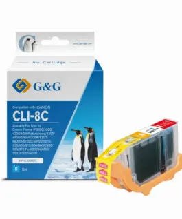 ГЛАВА ЗА CANON PIXMA IP 4200/5200/5200R/6600D/MP 500/800 - Cyan - Ink Tank  - WITH CHIP / С ЧИП  - /8/ -  CLI-8C (CLI8C)