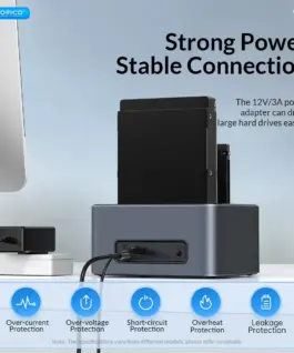 Orico докинг станция Storage – HDD/SSD Dock – 2 BAY Offline Clone 2.5/3.5 USB-C/USB-A –