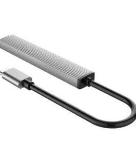 Alternative view of Orico хъб USB3.0/2.0 HUB 3 port + card reader TYPE C, Aluminum - AH-12F-GY