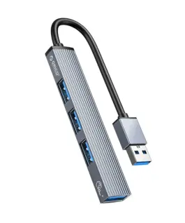 Alternative view of Orico хъб USB3.0/2.0 HUB 4 port, Aluminum - AH-A13-GY