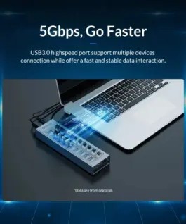 Orico хъб USB3.0 HUB 7 port with Power Adapter