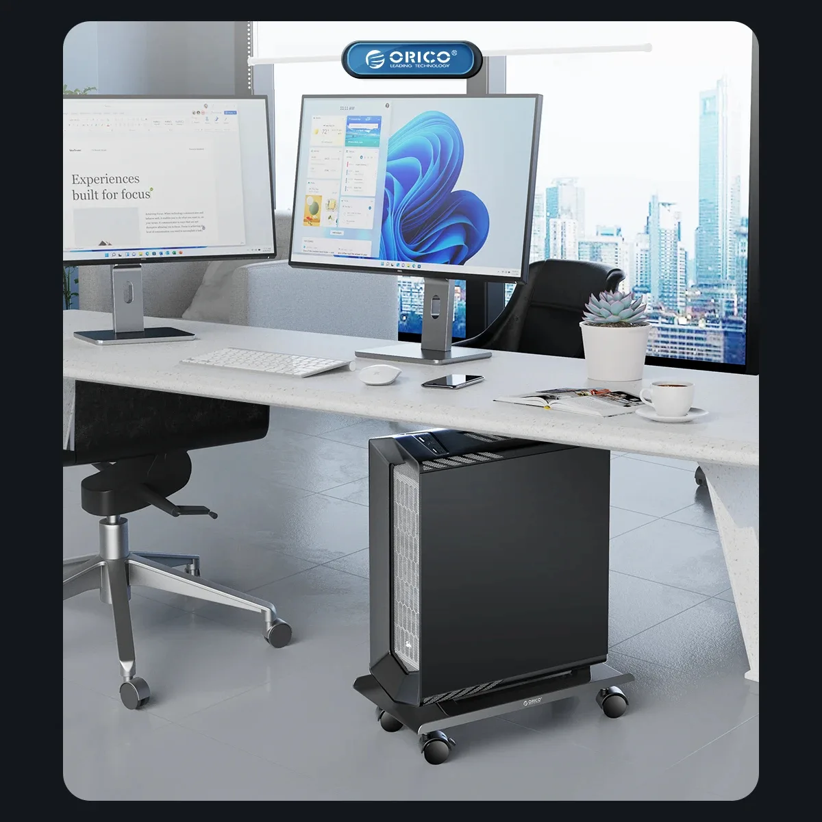 Orico поставка за компютър PC Stand - Computer Bracket - Water Resistant, Black - CPB6-BK - Image 69