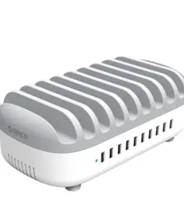 Orico зарядна станция за мобилни устройства Charger Station 220V - 10 x USB 120W white -