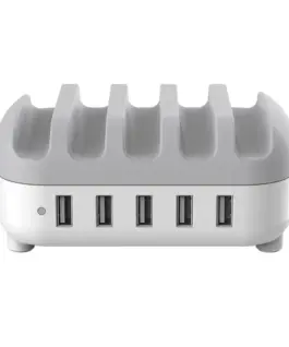Alternative view of Orico зарядна станция за мобилни устройства Charger Station 220V - 5 x USB 40W White - DUK-5P-EU-WH
