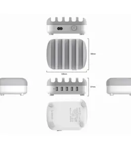 Orico зарядна станция за мобилни устройства Charger Station 220V – 5 x USB 40W White –