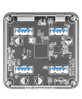 Alternative view of Orico хъб USB3.0 HUB 4 port transparent, 1m cable - MH4U-U3-10-CR