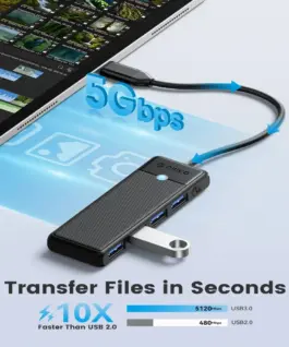 Orico хъб USB3.1 HUB Type-C – 4 x USB3.0 – PAPW4A-C3-015-WH