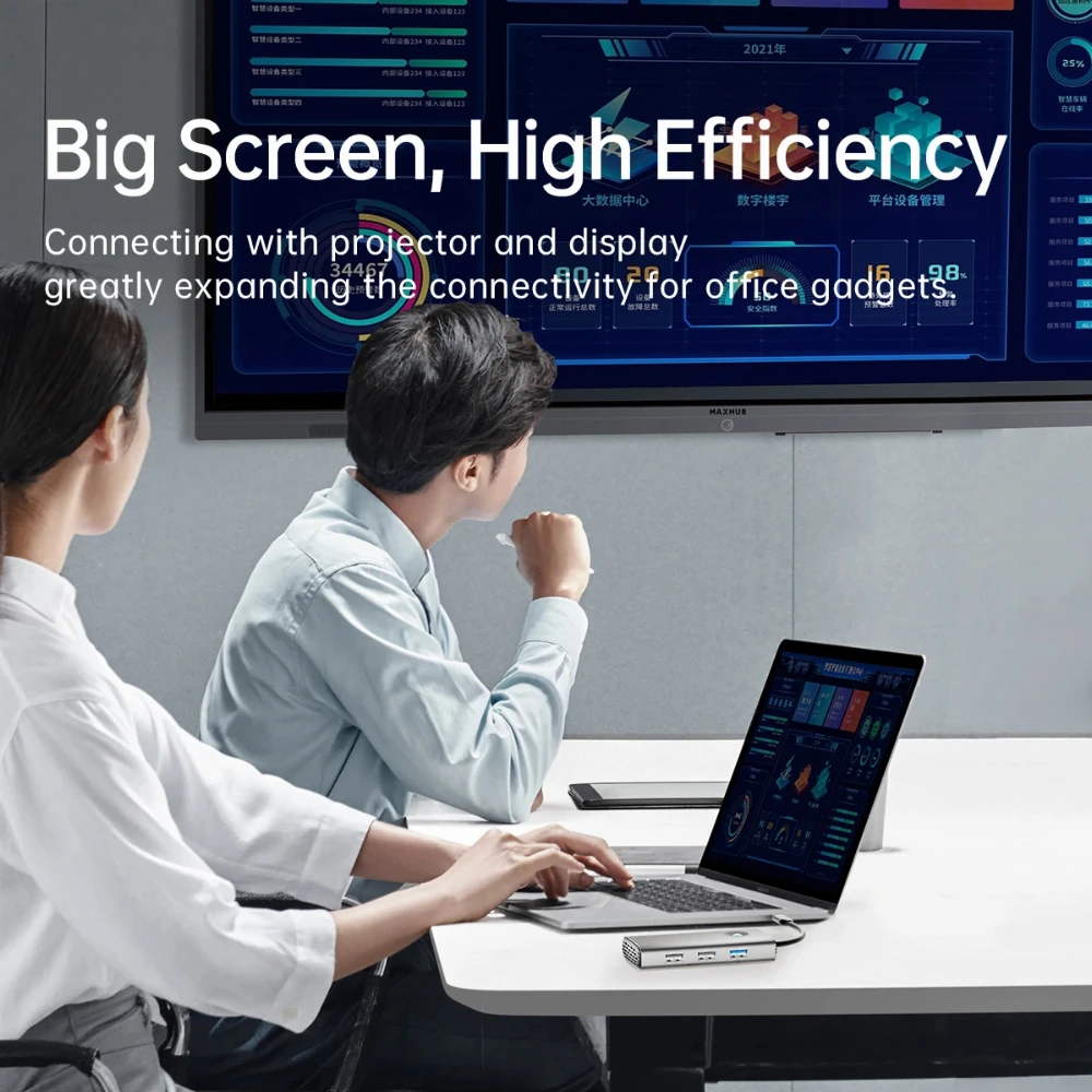 Orico докинг станция Docking Station Type-C - PW11-6PCR-GY-EP - HDMI x 1, USB-C x 1, USB3.0 x 2, USB-C PD100W x 1, LAN x 1 (1Gbps) - Image 5