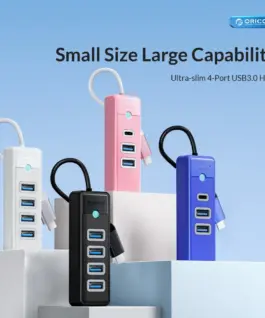 Alternative view of Orico хъб HUB USB3.1 3 port - 2 x USB3.0, 1 x Type C, Black - PWC2U-C3-015-BK