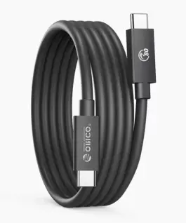 Orico кабел Cable Thunderbolt 5 / USB4 - USB-C 80Gbps PD240W 1m Black - TBZ5-10-BK