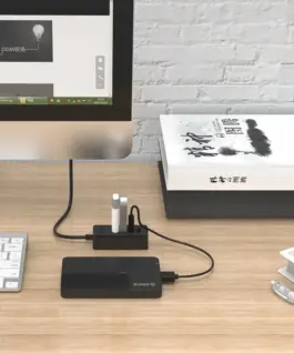 Orico хъб USB2.0 HUB 4 port – USB/Micro USB input