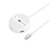 Orico хъб HUB USB3.1 Type-C 4 port - 4 x USB3.0 White Audio/Mic x 1 - YS4-C3-03-WH-BP