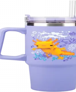 Чаша Paladone: Minecraft - Purple 900ml Multiway Travel Cup Straw  PP14948MCF