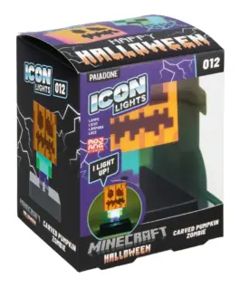 Статуетка Paladone Icons: Minecraft - Zombie Jack O Lantern Light