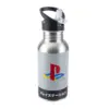 Бутилка за вода Paladone : PlayStation - Heritage Metal Water Bottle with Straw -