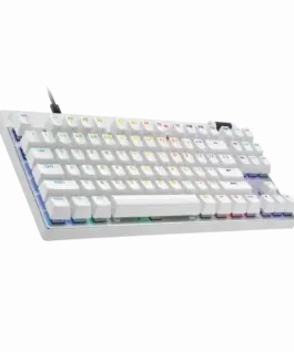 Alternative view of Геймърска механична клавиатура Logitech G Pro X RAPID TKL, Magnetic Analog Switch, Бял