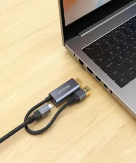 АДАПТЕР VIVOLINK HDMI & USB-A to USB-C – Black – PN