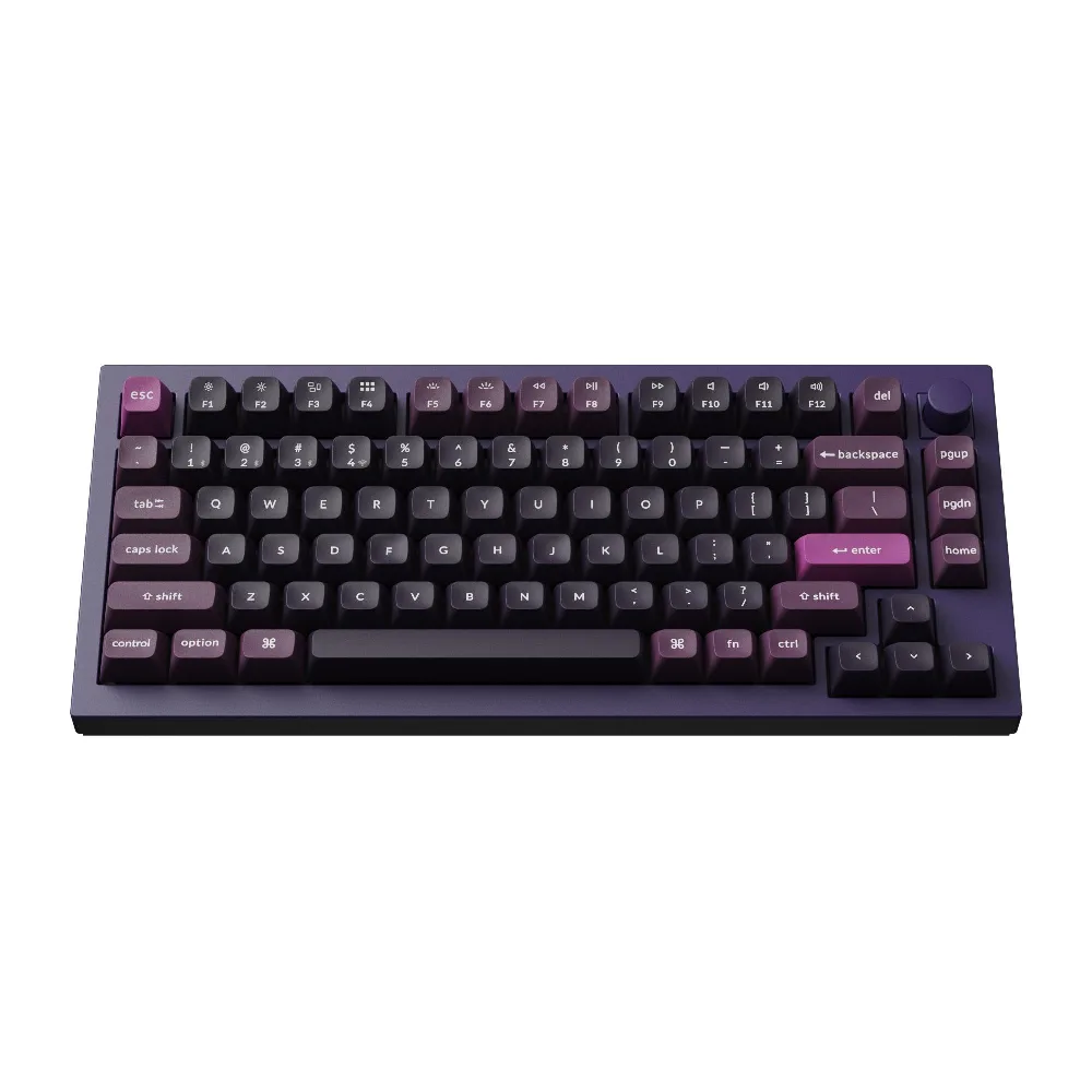 Безжична механичка клавиатура Keychron Q1 MAX Gateron Jupiter Red Switch - Purple - Image 2