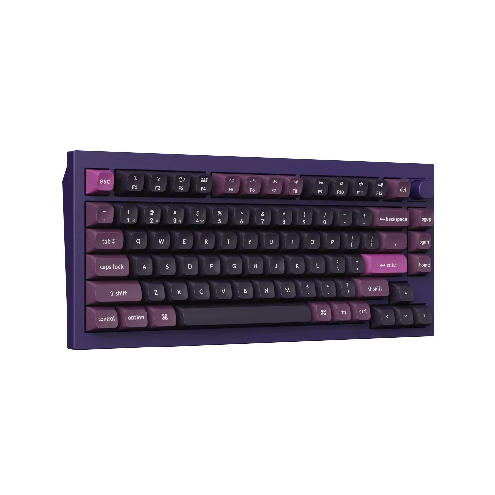 Безжична механичка клавиатура Keychron Q1 MAX Gateron Jupiter Red Switch - Purple - Image 3