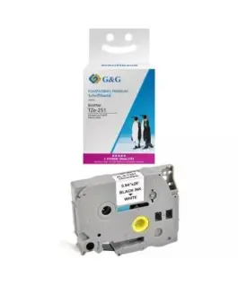 ЛЕНТА ЗА ЕТИКЕТНИ ПРИНТЕРИ BROTHER ТИП TZ - 24 mm x 800 m - BLACK ON WHITE TAPE - TZE251 (TZE-251) - PN RL-BR-TZ251-BK -