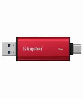Alternative view of Флаш памет Kingston Dual USB-A/C Portable SSD 1TB - Black/Red