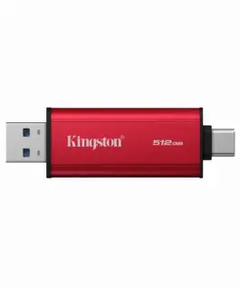 Alternative view of Флаш памет Kingston Dual USB-A/C Portable SSD 512GB - Black/Red