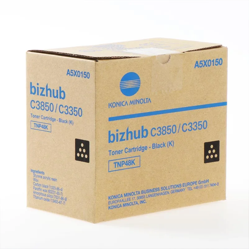 Тонер касета за Konica Minolta bizhub C3350/C3850/C3850FS - Toner - TNP48K (TNP-48K) / A5X0150 - Black - PN