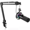 Микрофон със стойка FIFINE T658 Dynamic RGB - Black
