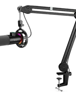 Микрофон със стойка FIFINE T658 Dynamic RGB - Black