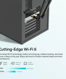 Alternative view of Безжичен адаптер TP-LINK Archer TX20E, PCIe, 1800Mbps, Wireless AX, 2.4GHz /5GHz, BT 5.2, 2x външни антени