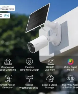 TP LINK C410-kit включва: IP Camera tapo C410 + tapo A201 соларен