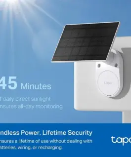 TP LINK C410-kit включва: IP Camera tapo C410 + tapo A201 соларен