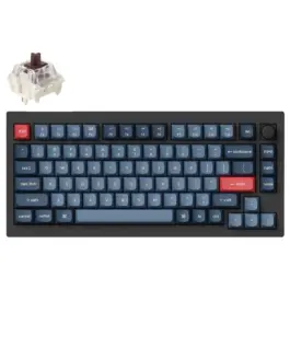 Механична клавиатура Keychron V1 MAX QMK 75% Carbon Black - Wireless