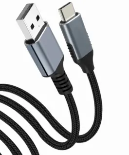 Alternative view of VCom Кабел USB 3.1 Micro type C / USB 2.0 AM Black - CU405M-1.8m