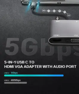 VCom докинг станция Docking Station Type-C Power Distribution 3.0 100W - HDMI Type-C x 1 USB3.0 -